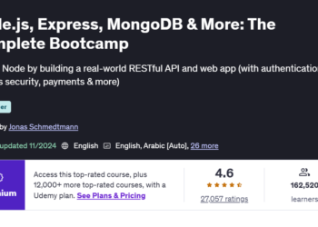 Node.js, Express, MongoDB & More: The Complete Bootcamp